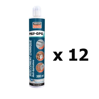 Résine multi-applications avec témoin de pose - Couleur GRISE - 300ml - Réf. POLYGPG+300G-FR_12