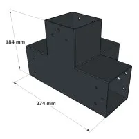 Connecteur 90mm à 4 directions - Forme T