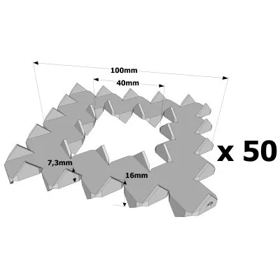 Crampon Bulldog double denture C1, C3 et C5 - Réf. C5-100G-B_50