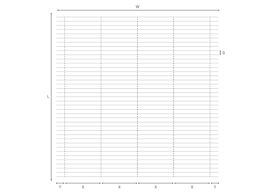 Tableau à plusieurs lignes et colonnes, organisé par lignes horizontales et séparations verticales.
