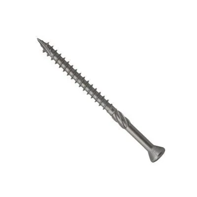 Seau de 250 vis pour lames de terrasse bois, tête fraisée autofraisante, inox A2, D5 L50 avec embout TX25 - Réf. 11218310075