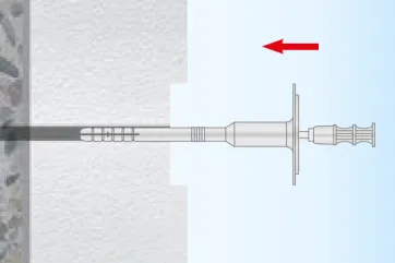 Insérer la gaine et le clou