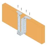 Fixation par les brides supérieures sur un support bois massif