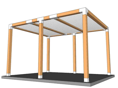 Devis en ligne structure 120mm pergola bioclimatique