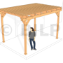Aperçu d'une pergola en bois avec un toit à lattes, parfaite pour un (…)