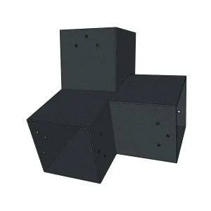 Connecteur SUNDIY pente 20° Anthracite RAL 7016 - 120mm à 3 directions - Forme L1