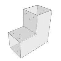Connecteur SUNDIY Blanc RAL 9010 120mm à 2 directions - Forme L