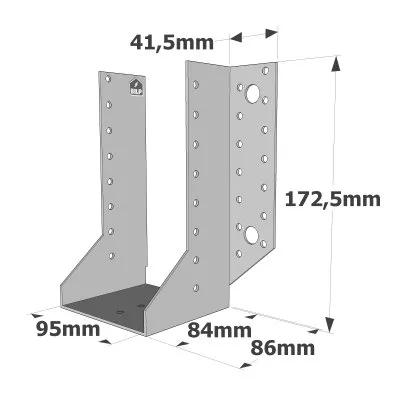 Sabots à ailes extérieures, gamme SAE CLASSIQUE (épaisseur 2mm, profondeur 84mm) - Réf. SAE440/95/2