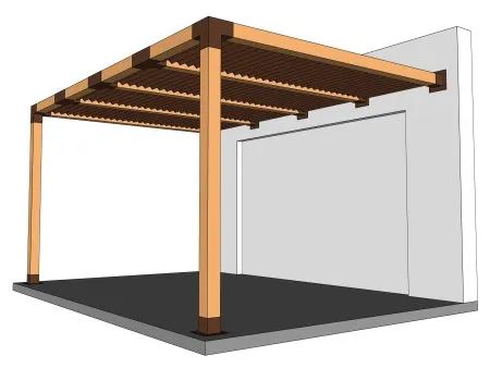Devis en ligne d'une pergola bioclimatique adossée 120mm 