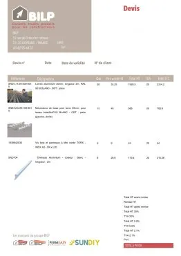 Les devis détaillés et personnalisés