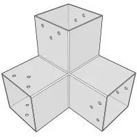 Connecteur SUNDIY BLANC 90mm à 3 directions - Forme L