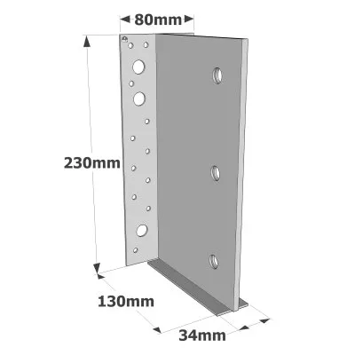 Etrier à âme intérieure pour le BOIS - Réf. ETNM230/130/2