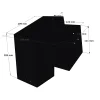 Dimensions du connecteur SUNDIY pente 20° Noir mat RAL 9005 - 120mm à 3 directions - Forme L1
